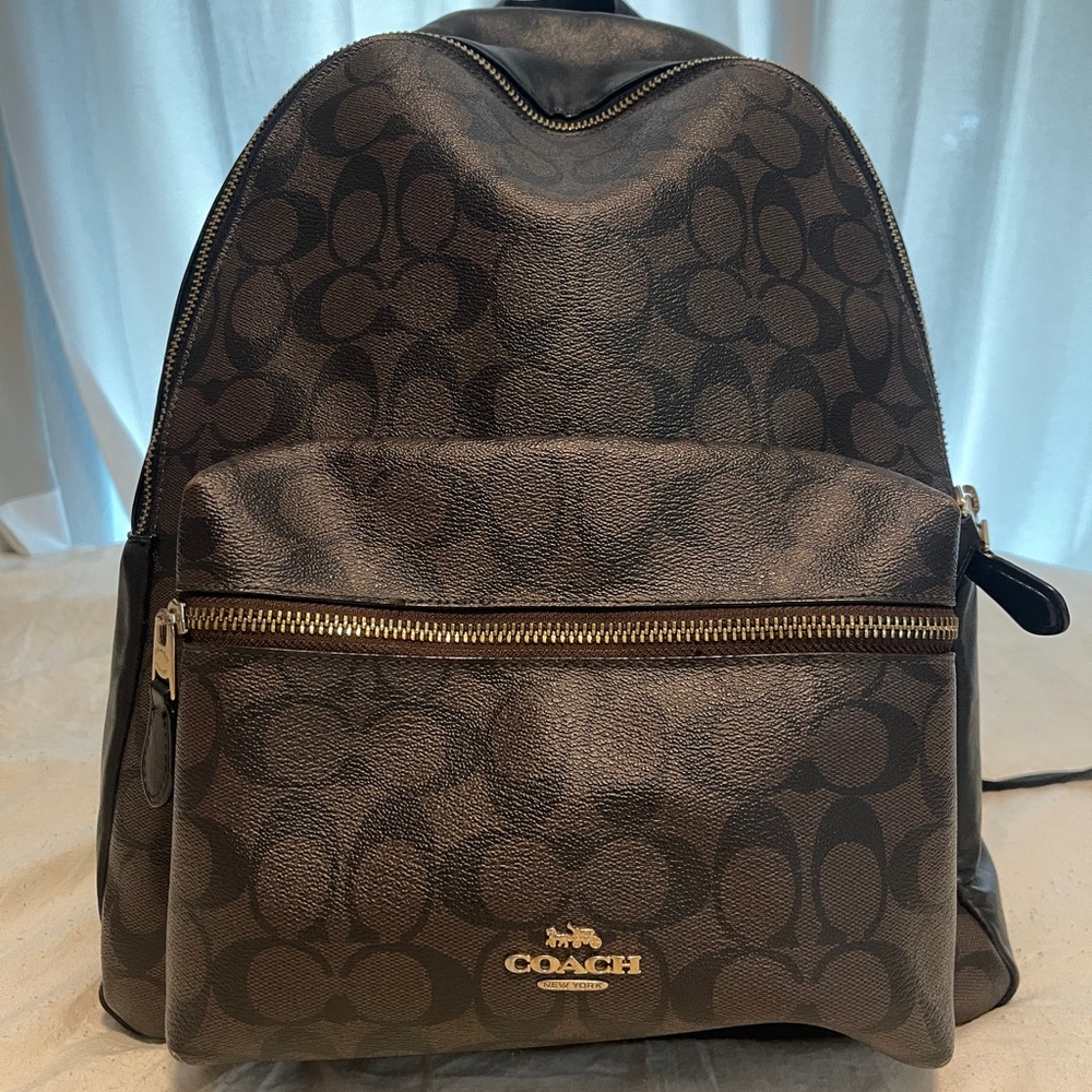 Coach Brown Backpack Signature Style